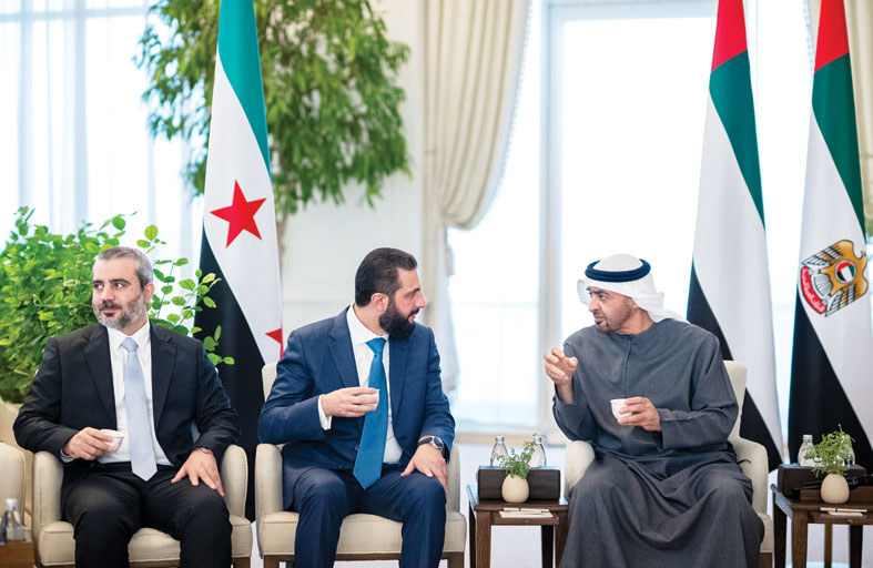 رئيس الدولة والرئيس السوري يؤكدان أهمية إرساء ركائز الأمن والاستقرار الإقليمي والدولي  