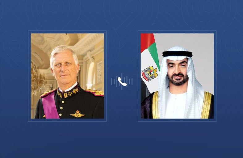 رئيس الدولة يتلقى اتصالاً هاتفياً من ملك بلجيكا أدان خلاله اعتداءات إيران على أراضي الإمارات