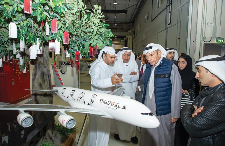 بحث التعاون بين جامعة الإمارات و « ستراتا » لتدريب طلبة الهندسة المواطنين في مجال صناعة الطيران والفضاء