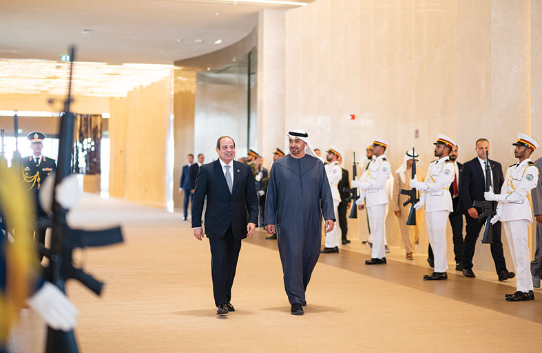 ودعه رئيس الدولة.. الرئيس المصري يغادر البلاد