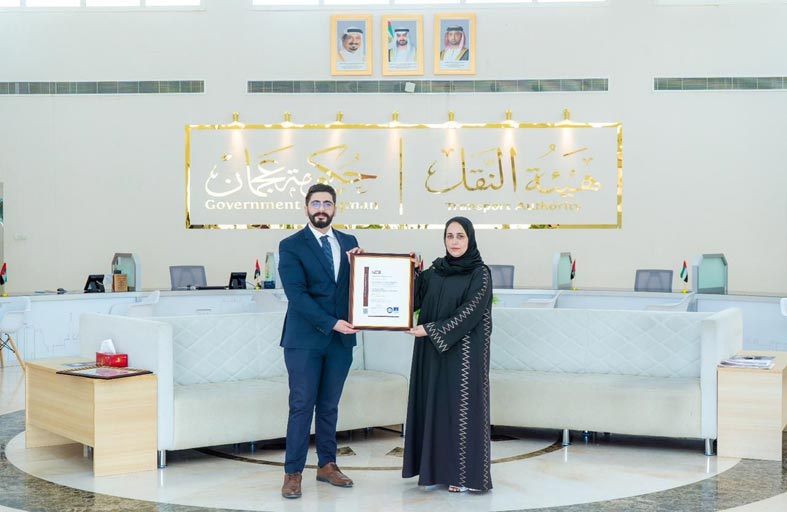 «نقل عجمان » تحصل على شهادتي أيزو