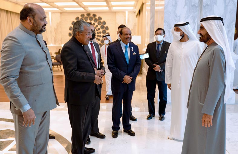 محمد بن راشد يلتقي رئيس وزراء ولاية كيرلا الهندية