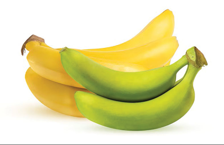 الموز الناضج والموز الأخضر