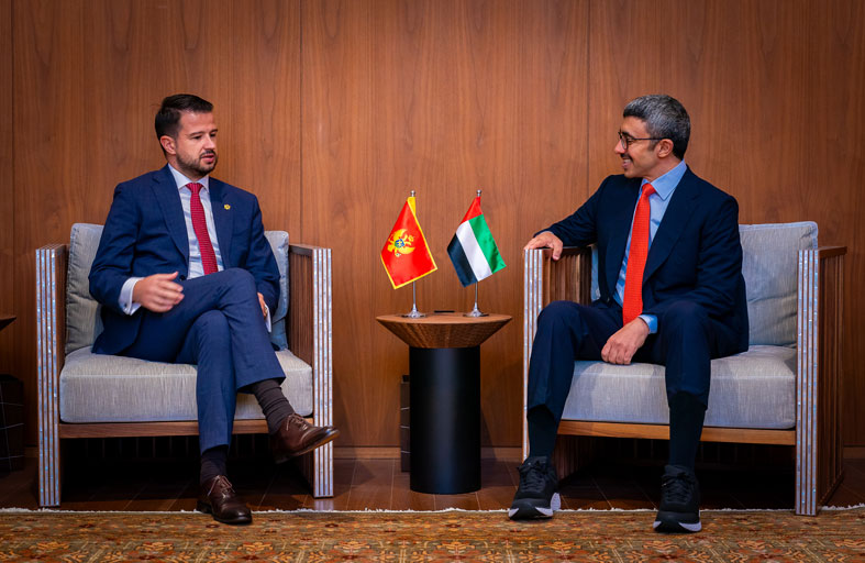 عبدالله بن زايد يلتقي  رئيس الجبل الأسود في نيويورك