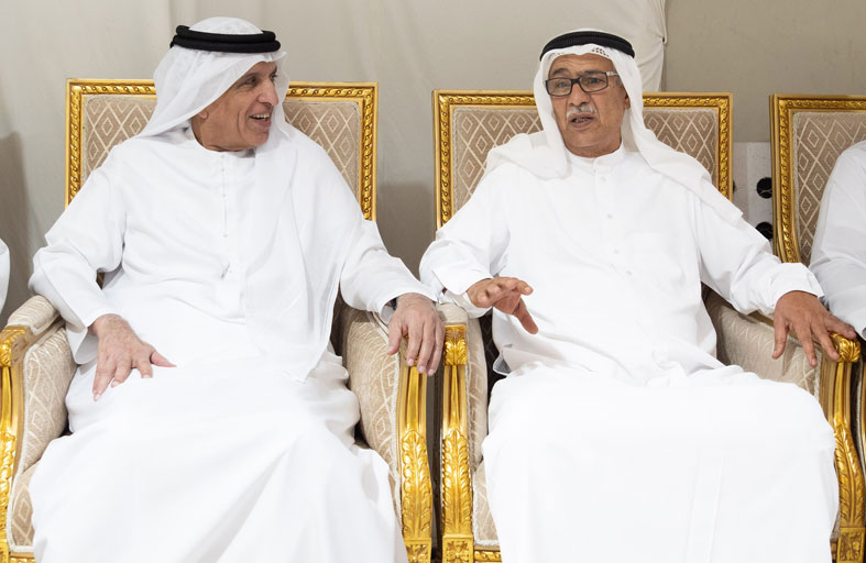 سعود بن صقر يعزي في وفاة يوسف جاسم بن شكر النعيمي