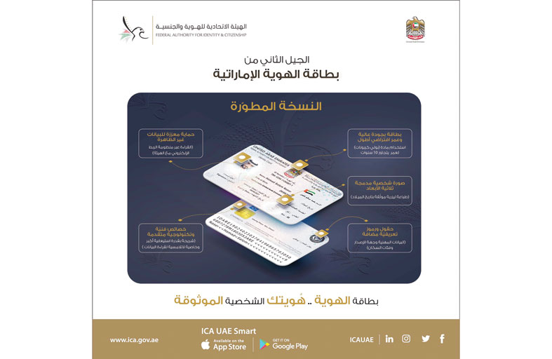 الهوية والجنسية تطلق الجيل الجديد من بطاقة الهوية الإماراتية