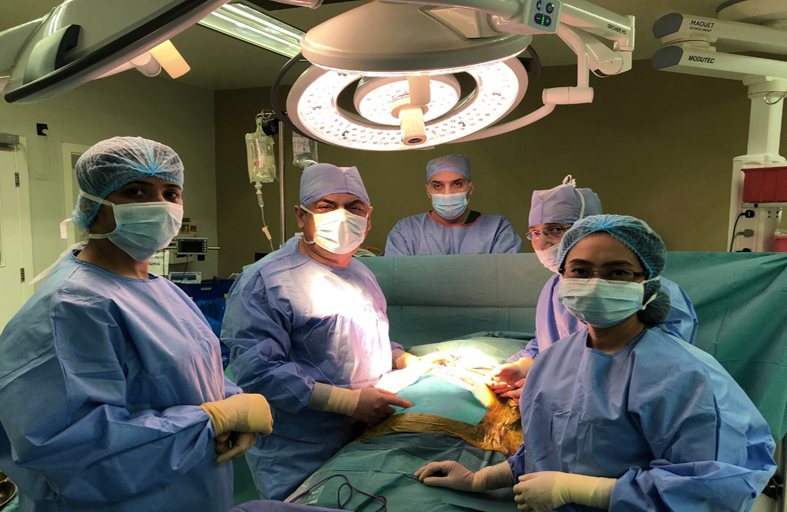 استئصال ورم كبدي كبير نسبيا من مريض أربعيني في السعودي الألماني دبي