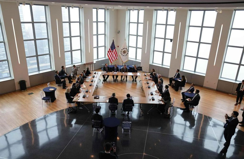 شخبوط بن نهيان آل نهيان يشارك في اجتماع المجموعة الرباعية في نيويورك