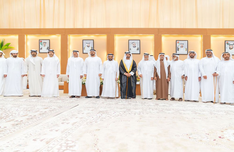 طحنون بن محمد وذياب بن محمد بن زايد يحضران أفراح الشامسي في العين