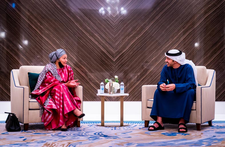 عبدالله بن زايد يستقبل نائبة الأمين العام للأمم المتحدة