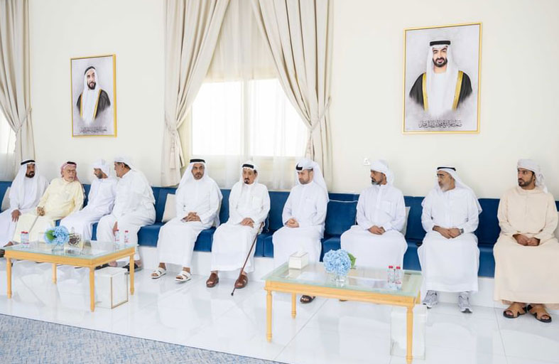 حاكم عجمان وولي عهده يقدمان واجب العزاء في وفاة خلفان بن بدر النعيمي