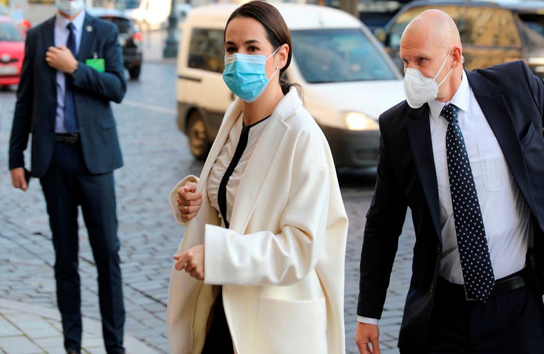 زعيمة المعارضة البيلاروسية تتحدث أمام البرلمان الفرنسي 