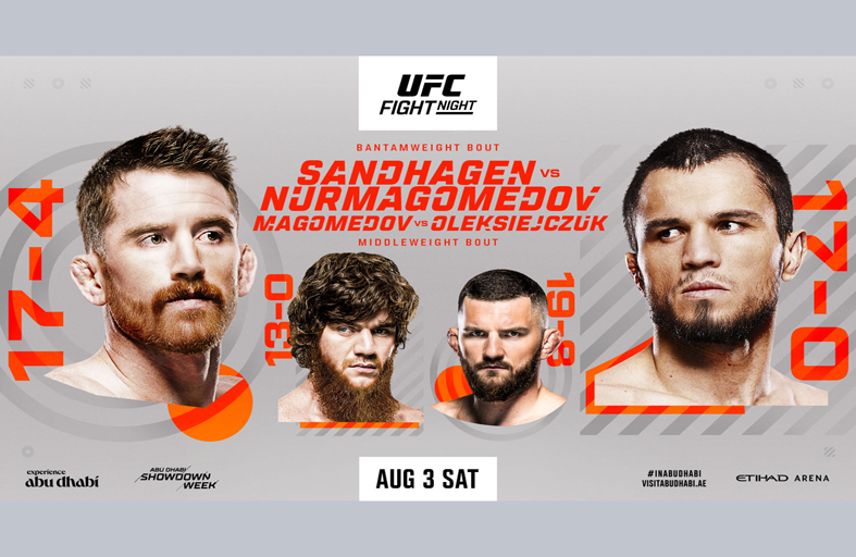 شهدت أبوظبي أجواء حماسية في بطولة ليلة النزال UFC: ساندهاغن ضد نور محمدوف مع انتصارات حققها كل من عمر نورمحمدوف وشارا ماغوميدوف ومايكل كييزا وغيرهم