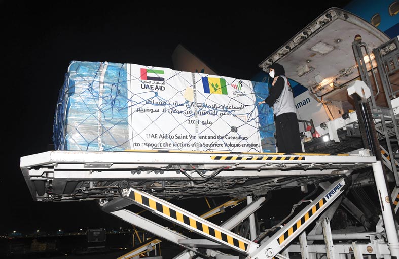 الإمارات ترسل طائرة تحمل 03 طنا من المواد الإغاثية العاجلة إلى سانت فينسنت والغرينادين