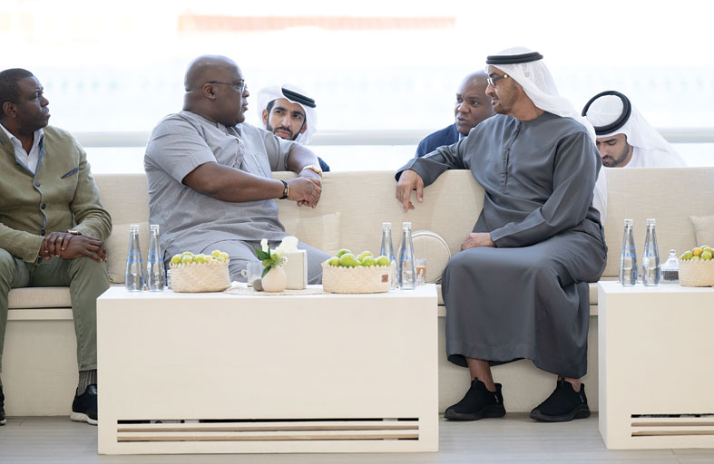 رئيس الدولة يبحث مع رئيس الكونغو مختلف جوانب التعاون بين البلدين 