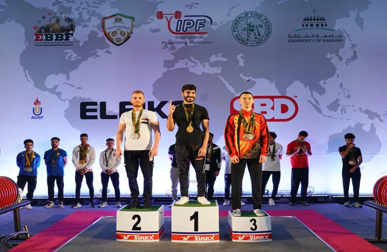 14 ميدالية إماراتية في بطولة الجامعات الآسيوية للقوة البدنية