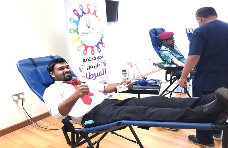الإمارات للسرطان  تشارك بحملة التبرع بالدم في رأس الخيمة
