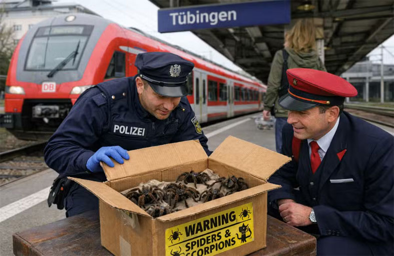 سيدة تنسى 20 عنكبوتاً ساماً على متن قطار