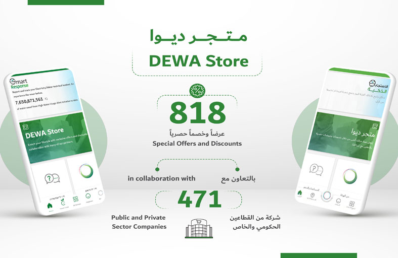 كهرباء ومياه دبي توفر 818 عرضاً وخصماً من خلال متجر ديوا بالتعاون مع شركات حكومية وخاصة