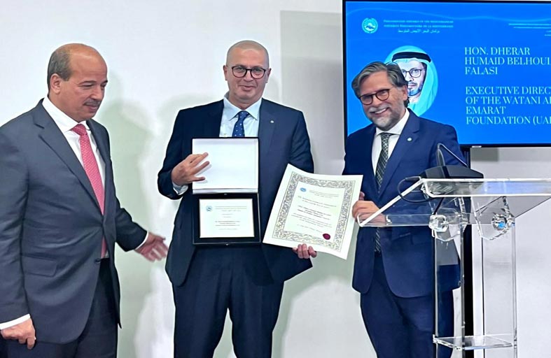 برلمان البحر الأبيض المتوسط يكرم مؤسسة وطني الإمارات