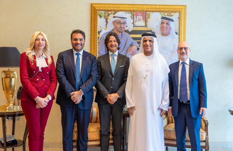 سعود بن صقر يستقبل رئيس مجموعة الصداقة مع الإمارات في البرلمان الإيطالي