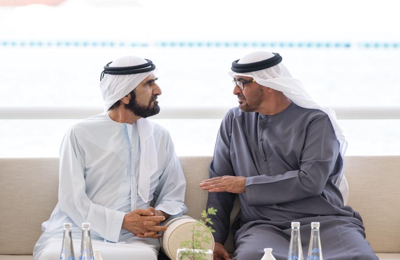 رئيس الدولة يستقبل محمد بن راشد ويبحثان عددا من الموضوعات والقضايا المتعلقة بشؤون الوطن والمواطن