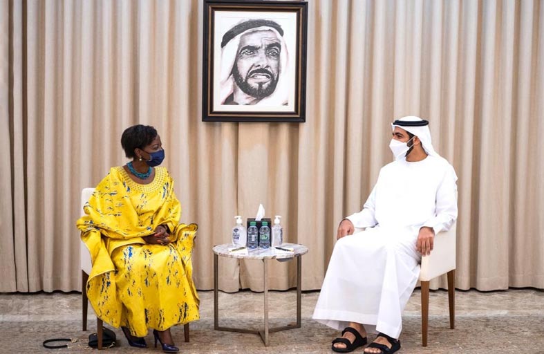 شخبوط بن نهيان يستقبل الأمينة العامة للمنظمة الدولية للفرنكوفونية
