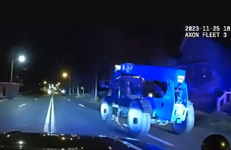 طفل يقود شاحنة مسروقة.. والخسائر فادحة