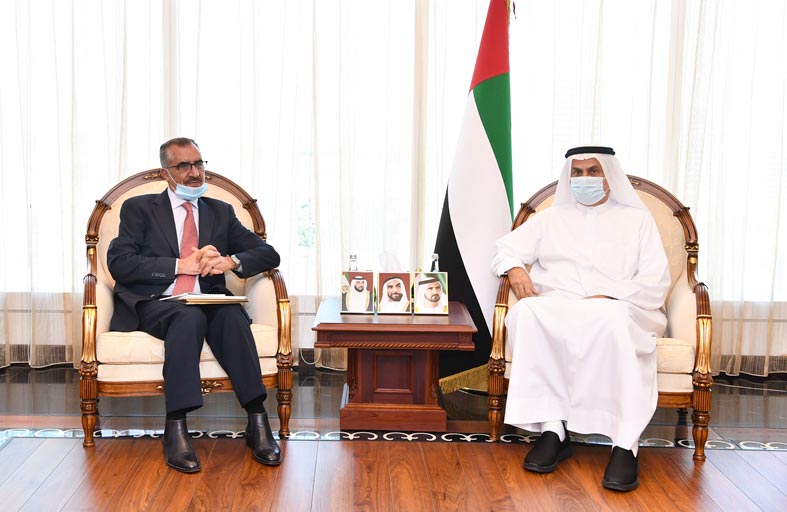 صقر غباش يستقبل أمين عام الاتحاد البرلماني العربي