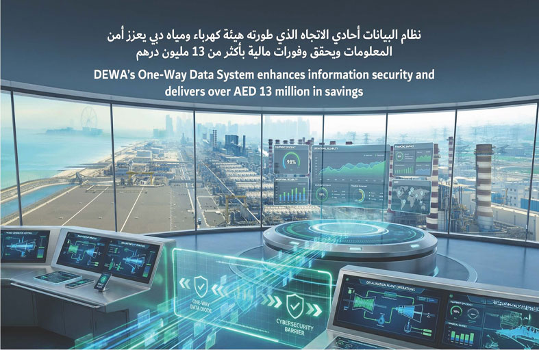 نظام البيانات أحادي الاتجاه في «ديوا» يعزز أمن المعلومات