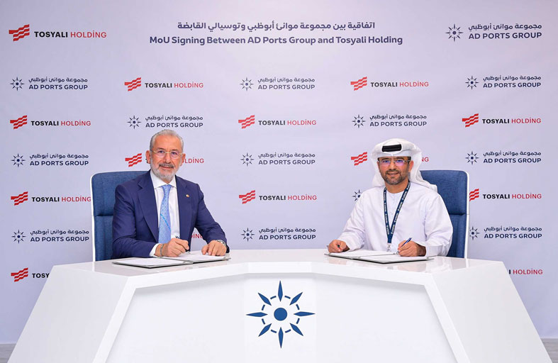 اتفاقية بين «موانئ أبوظبي» و «توسيالي» التركية للتعاون في الشحن البحري والخدمات اللوجستية