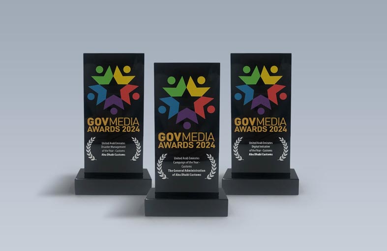 مشاريع جمارك أبوظبي تتوج بـ 3 جوائز  في مؤتمر غوف ميديـا 2024 بسـنغافورة
