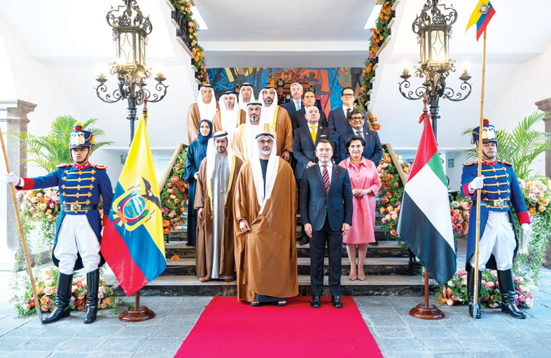 ولي عهد أبوظبي ورئيس الإكوادور يبحثان تعزيز التعاون الثنائي تزامناً مع الإعلان عن اتفاقية الشراكة الاقتصادية الشاملة بين البلدين 