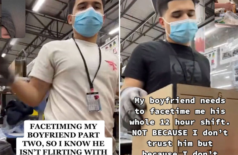 يفتح بثا مباشرا من عمله بسبب غيرة حبيبته