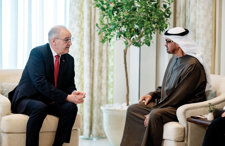 رئيس الدولة ورئيس الاتحاد السويسري يؤكدان أهمية تسخير تقنيات الذكاء الاصطناعي لإيجاد حلول مبتكرة لمواجهة التحديات العالمية  