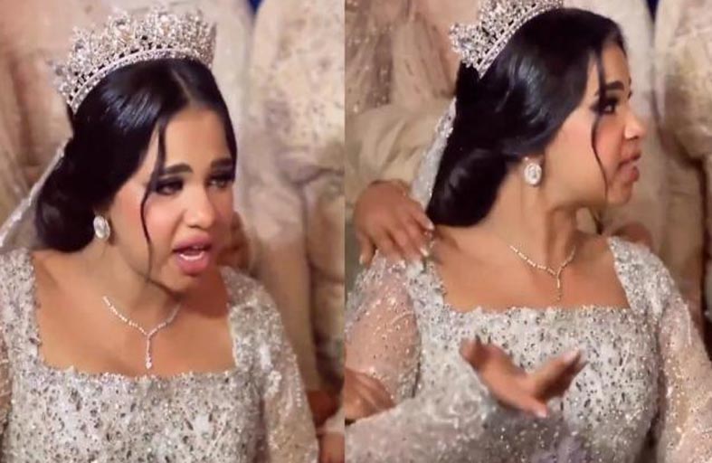 عروس تنفجر غاضبة بوجه المأذون