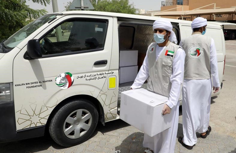 خليفة الإنسانية توزع 2000 سلة غذائية في أبوظبي والعين والظفرة