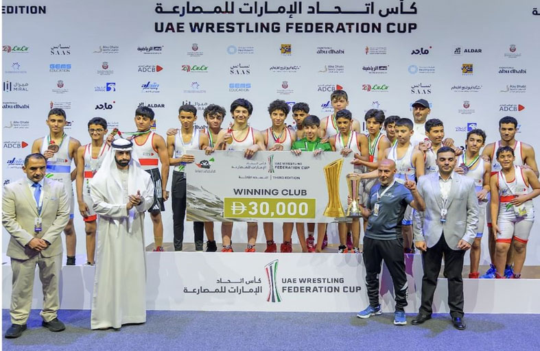 «الشارقة للدفاع عن النفس» بطل النسخة الثالثة من كأس اتحاد الإمارات للمصارعة