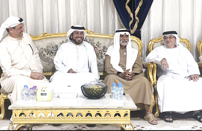 نهيان بن مبارك يقدم العزاء في وفاة محمد عيسى العلي الشامسي  برأس الخيمة