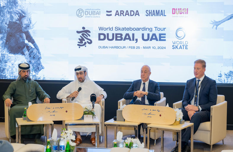 دبي تستضيف جولتي «ستريت» و«بارك» لمحترفي التزلج على اللوح المؤهلتين إلى «باريس 2024»
