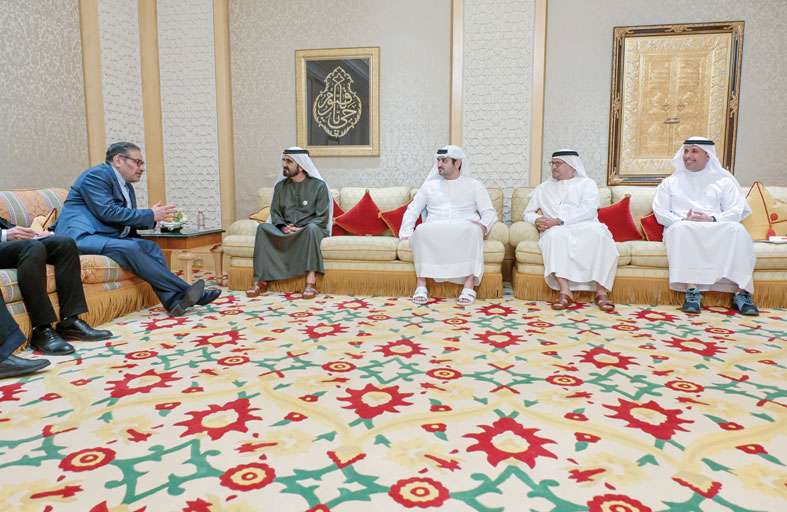 محمد بن راشد يستقبل أمين المجلس الأعلى للأمن القومي الإيراني