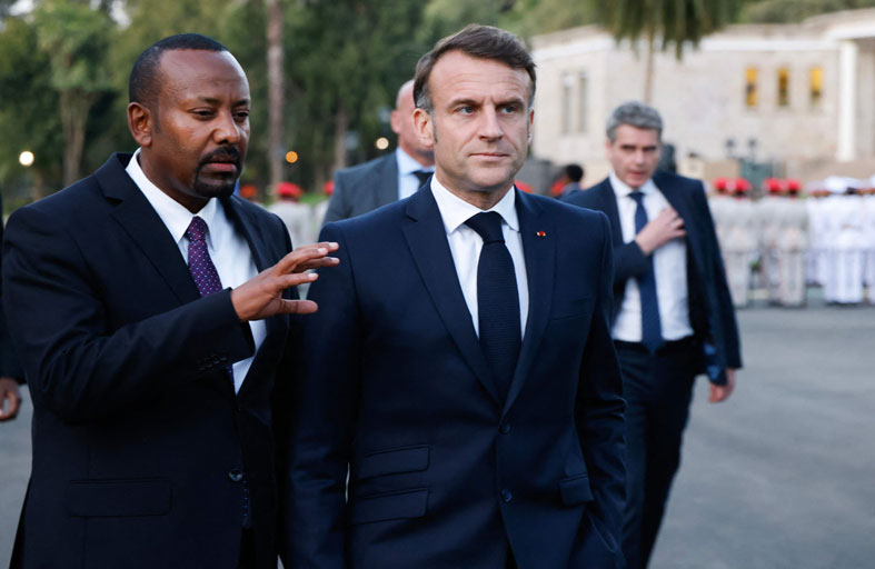 ماكرون يدعم طلب إثيوبيا بالوصول إلى البحر