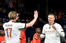 هالاند ودي بروين يحطمان الأرقام القياسية في ليلة تأهل السيتي لربع نهائي كأس الاتحاد الإنجليزي