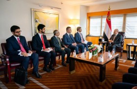 عبدالله بن زايد يلتقي في نيويورك رئيس مجلس القيادة الرئاسي اليمني