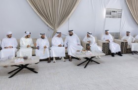 أحمد بن محمد يقدم واجب العزاء في وفاة محمد مبارك خلفان بن خرباش