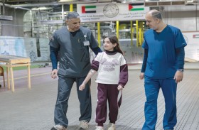 المستشفى الإماراتي العائم بالعريش يمنح  الأمل لطفلة فلسطينية تعاني من حالة صحية نادرة