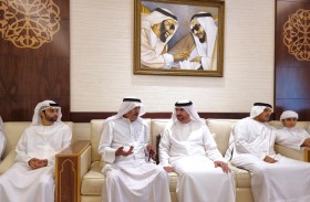 عبدالله بن سالم القاسمي يقدم واجب العزاء في وفاة الشيخ خالد بن فيصل القاسمي