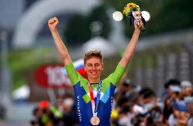 دراج فريق الإمارات بوجاتشار يحرز الميدالية البرونزية في أولمبياد طوكيو