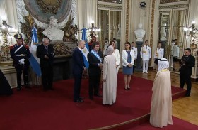 نورة الكعبي تشهد مراسم تنصيب الرئيس الأرجنتيني