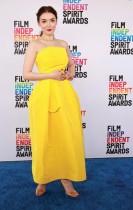 الممثلة سارة بولجر لدى حضورها حفل جوائز الروح المستقلة في سانتا مونيكا ، كاليفورنيا. رويترز